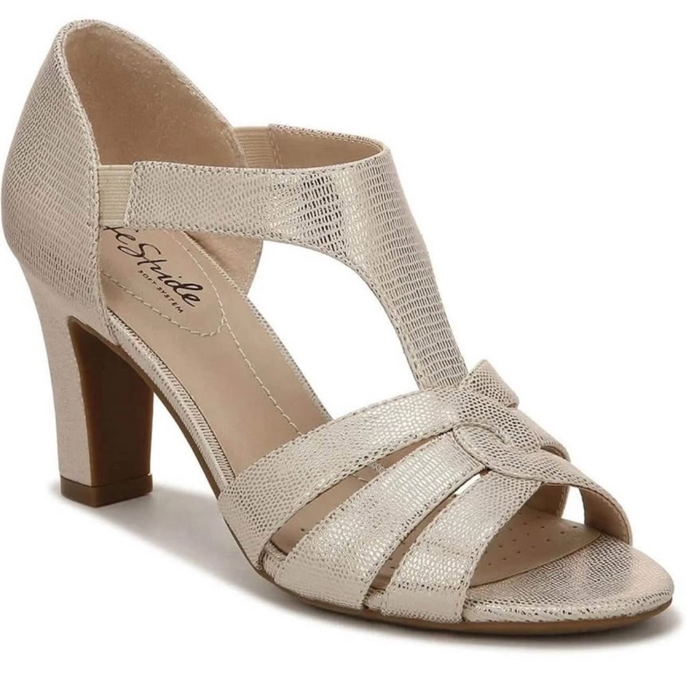 Life Stride Women's Metallic Heeled Sandals